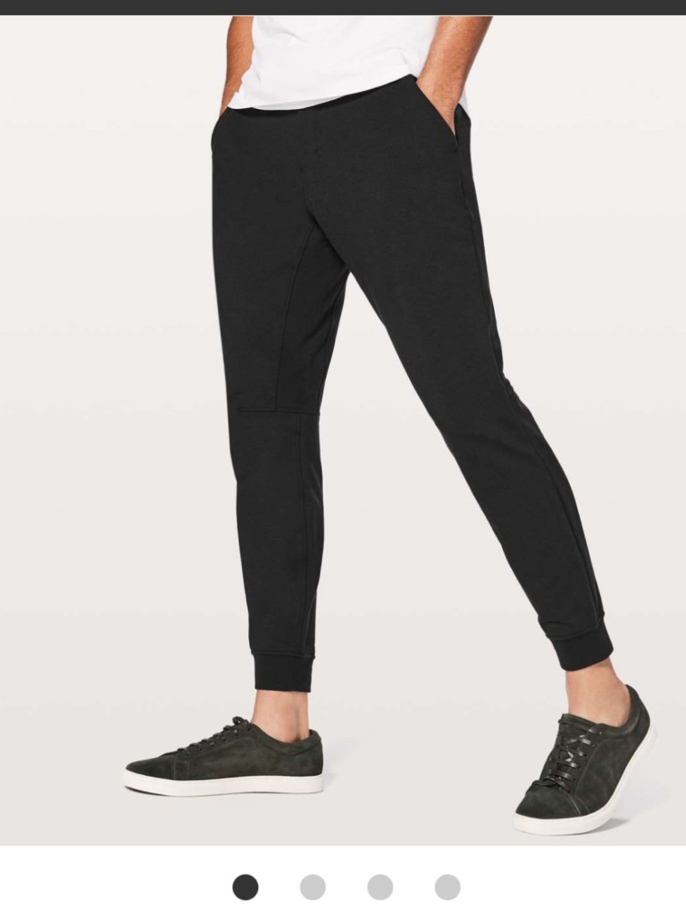 Lululemon City Sweat Joggers Pants Black Stretch French Terry Pockets Mens XS